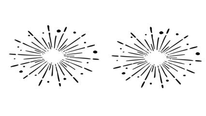 Dynamic burst of energy with lines and dots on white background