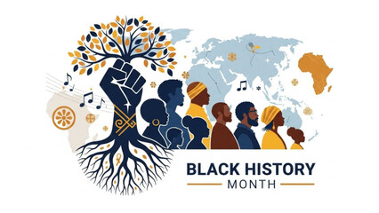 Celebrating Black History Month with diverse community and cultural heritage