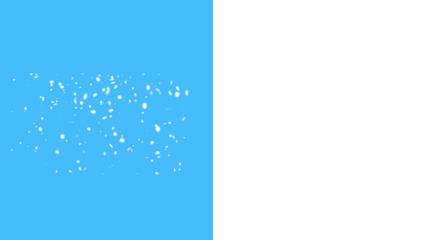 Floating snowflakes falling against a blue sky and a black background creating a wintery snowfall effect for holiday designs and seasonal projects