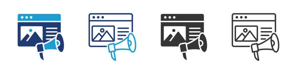 Advertising icon set collection multi-style.