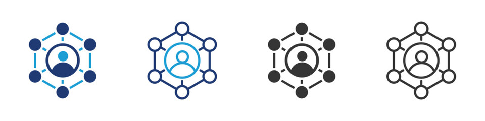 Network icon set collection multi-style.