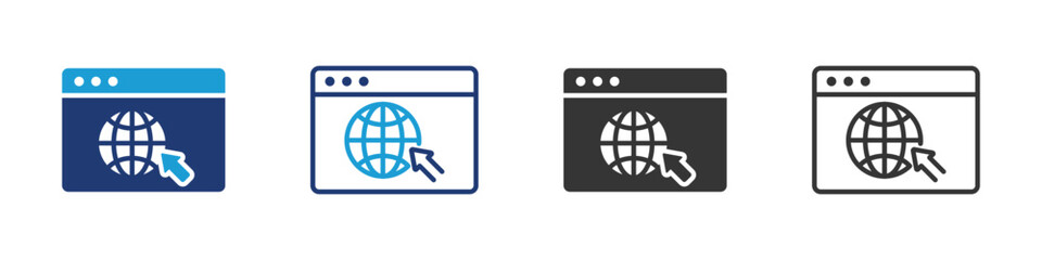 Website icon set collection multi-style.