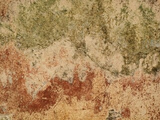 Weathered peeling paint on concrete wall texture. ideal for vintage backgrounds, urban design projects, or 3D texturing overlays