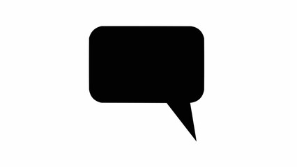 Naklejka premium Black Speech Bubble Icon - Communication and Expression Symbol.