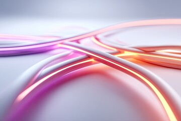 Abstract Intertwined Glowing Lines