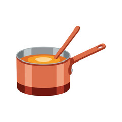 Ramadan cooking pot vector illustration for iftar meal preparation and kitchen design