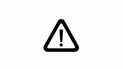 Warning Sign - A Black Triangle with Exclamation Point on White.
