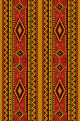Vertical of Native Southwest Geometric Abstract Ethnic Pattern