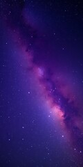 Fototapeta premium The majestic Milky Way stretches across a dark, velvety sky, a celestial spectacle of bright stars and soft purple hues, night sky, vast