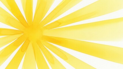 Bright Yellow Sunburst Rays Background.