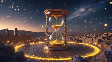 hourglass on the sand