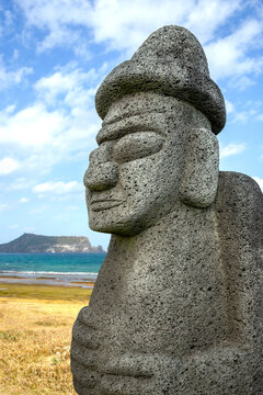 Dolhareubang at Gwangchigi Beach in Jeju