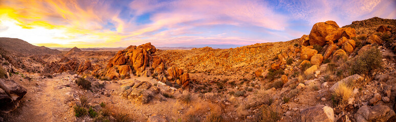 Mesmerizing Sunset Panorama from Fortynine Palms Oasis