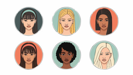 Diverse Women Portraits - A Collection of Unique Female Faces.