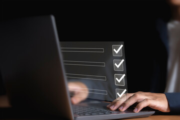 Concepts related to business and technology efficiency digital document checklists on-screen and document validation management.