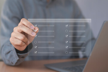 Concepts related to business and technology efficiency digital document checklists on-screen and document validation management.
