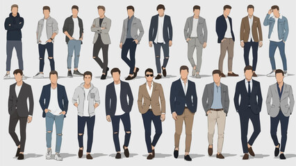 Diverse Mens Fashion Styles - A Comprehensive Collection of Outfits.