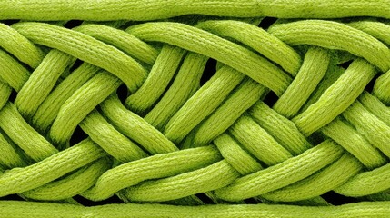 Bright Green Woven Pattern Detail