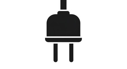 Electric plug icon on white background