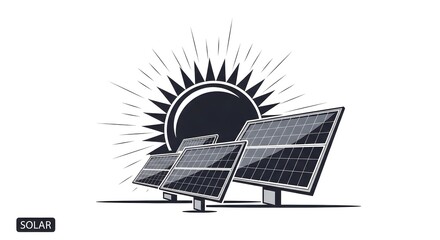 Solar panels harnessing energy from the sun