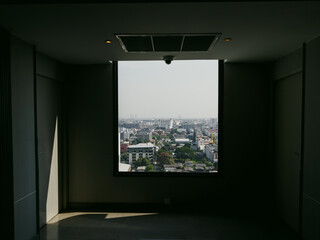 ビルから見るタイのバンコクの都市風景　旅行