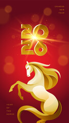 Chinese New Year Horse Poster Design