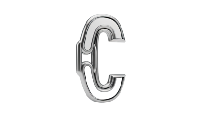 Chrome Chain Link Letter C