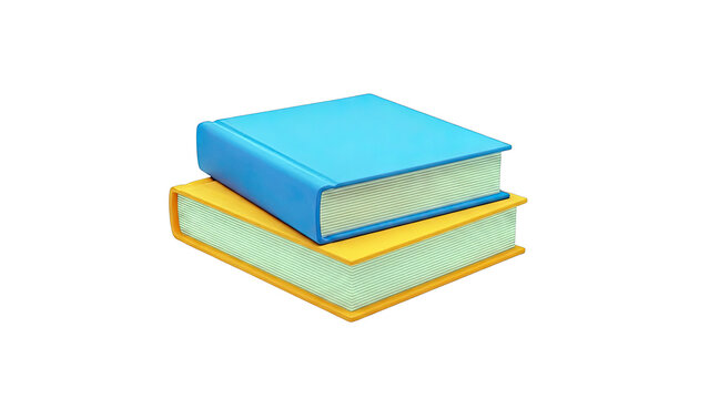Stack of Two Colorful Books