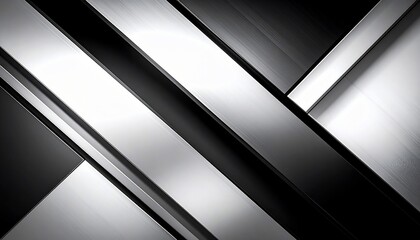 Geometric abstract of silver and dark gray angled shapes, with highlights and shadows