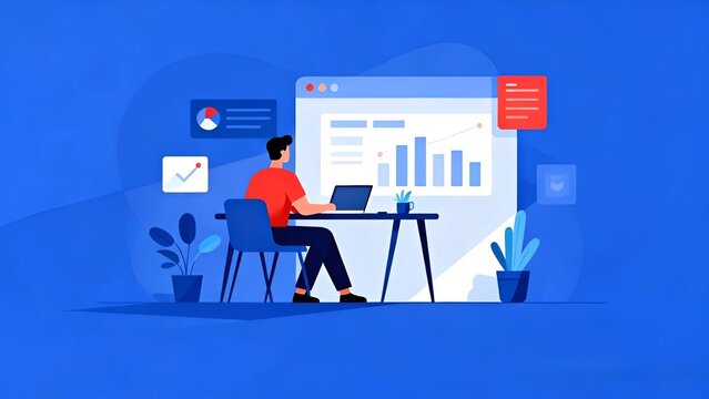 business people with chart