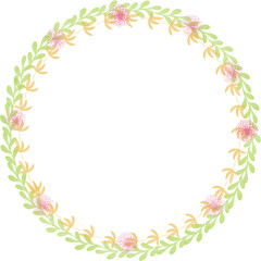 Obraz premium Design foral wreath invitation card illustration 