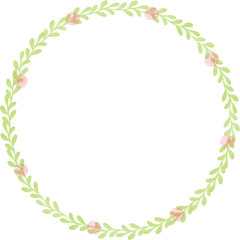 Design foral wreath invitation card illustration 