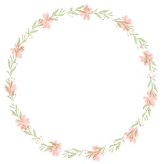 Design foral wreath invitation card illustration 