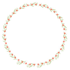 Obraz premium Design foral wreath invitation card illustration 