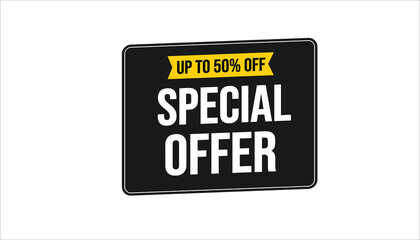 special offer up to 50% off limited time discount banner