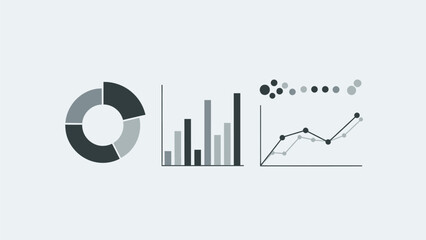 vector illustration of a bar chart with a bar code