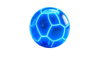 Naklejka premium A translucent, blue orb featuring a network of glowing, polygonal outlines. The sphere appears to float in a void of pure black, with interior details visible