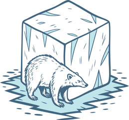 ice silhouette vector design