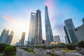 Fototapeta premium Modern Skyscrapers in Urban Business District