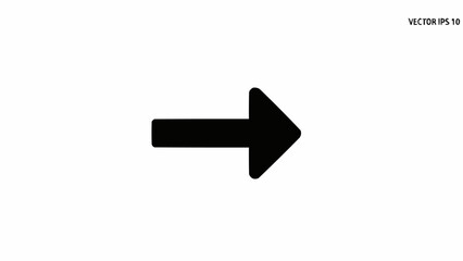 Simple Black Arrow Pointing Right for Navigation and Direction.