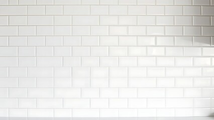 tenderfoot. Modern kitchen with matte white subway tile wall and clean grout lines. real-estate listings.