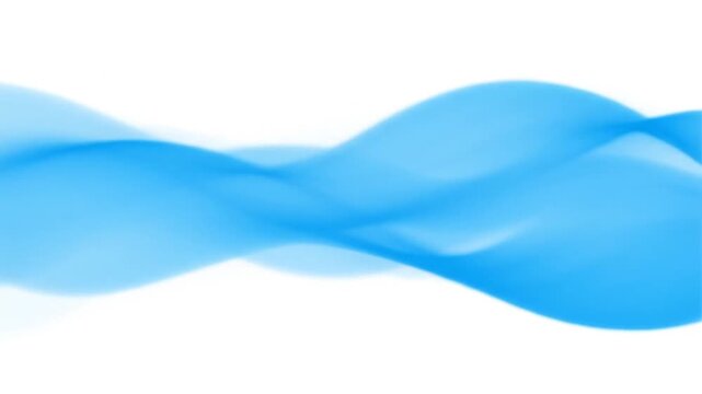 Smoothed blue waves flowing across a white background in a serene illustration