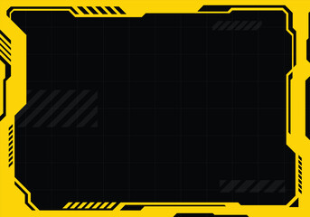 Yellow and black high tech futuristic screen background