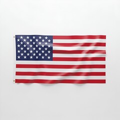 Fototapeta premium United States of America National Flag Isolated on White Background
