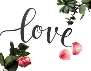 love typography hand lettering