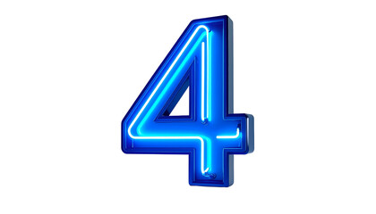 Fototapeta premium Illuminated, three-dimensional numeral 