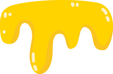 Golden Honey Dripping Down Vector Illustration