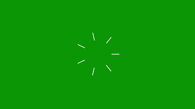 Abstract Fireworks Circle Line Shape Blast Animation with Bright Glowing Ellipse Explosion Effect on Green Screen Ultra HD,