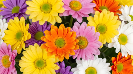 Vibrant Rainbow Daisies