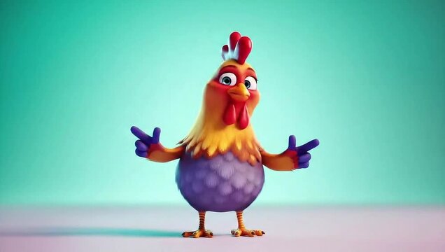 Page not found - 3D cartoon chicken character illustration.